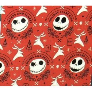 Rare The Nightmare Before Christmas Wrapping Paper Red 70 Sq Ft